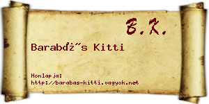 Barabás Kitti névjegykártya