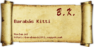 Barabás Kitti névjegykártya